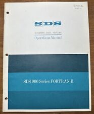 Vintage 1965 SDS Scientific Data Systems 900 Series FORTRAN II Operations Manual picture