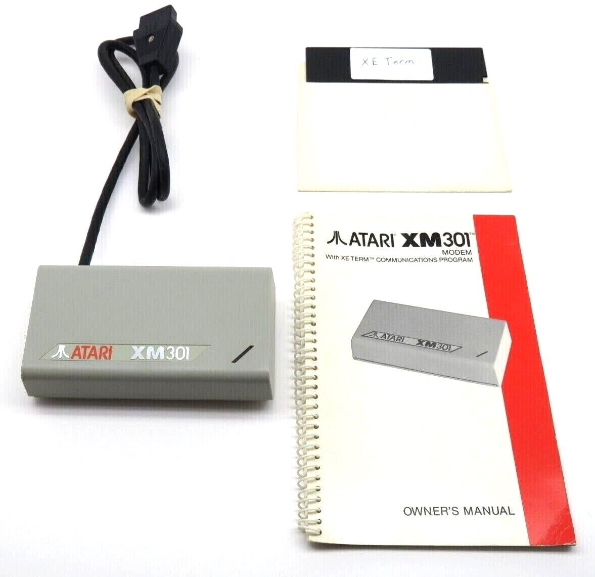 Atari 800/XL/XE XM301 Modem by Atari with Manual & Non-Original Disk