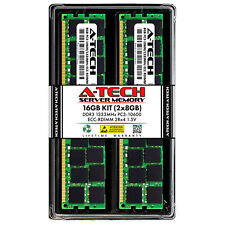 A-Tech 16GB 2x 8GB 2Rx4 PC3-10600R DDR3 1333 MHz ECC RDIMM REG Server Memory RAM picture