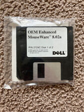 Vtg Dell Logitech MouseWare 8.02a OEM Enhanced 2 Disks Floppy Disk Software NEW picture