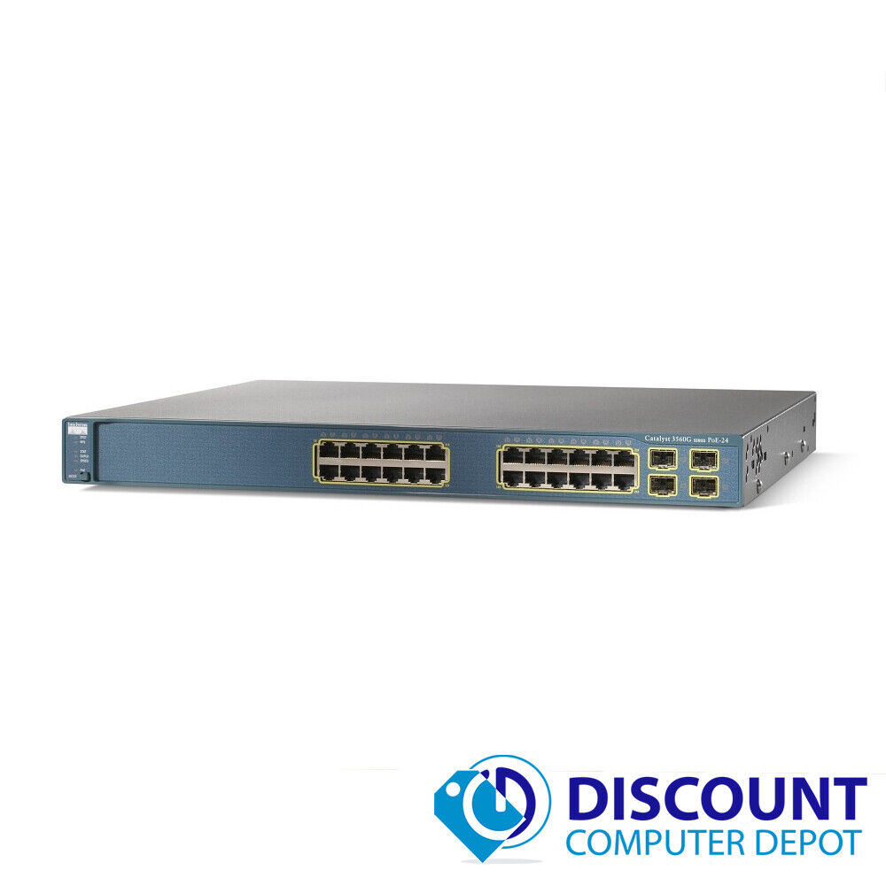 Cisco Catalyst WS-C3560G-24PS-S 24 Port PoE Gigabit Ethernet Switch 4x SFP 