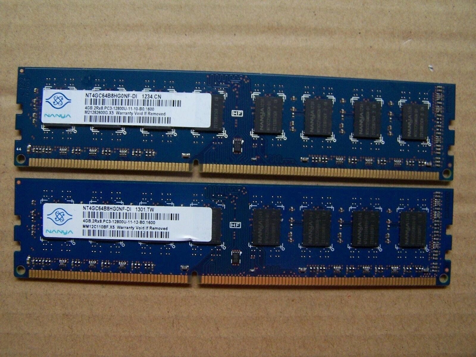 8GB 2X4GB DDR3 PC3-12800U Desktop Memory Ram DELL HP LENOVO ACER GATEWAY