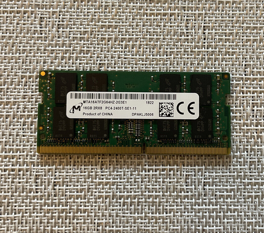 Micron 16GB 2Rx8 PC4-2400T DDR4 Laptop RAM Memory