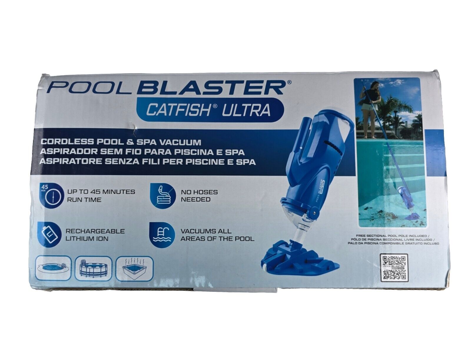 Catfish Ultra (Gen 2) Cordless Pool Vacuum, Increased Power & Capacity, Recha...