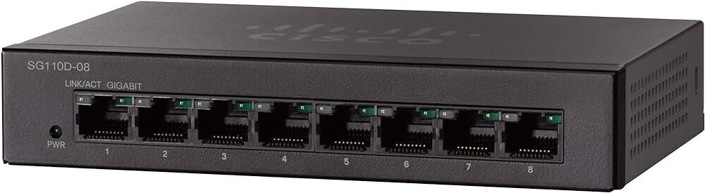 Cisco SG110 8 Port Gigabit Ethernet Switch SG110D-08-BR