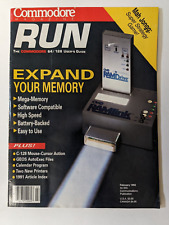 Vintage Commodore Run Magazine C64 C128 Amiga User Guide Feb 92 picture