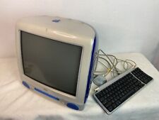 Vintage Apple iMac G3 M5521 Mac OS 9.2.2 & 10.4.11 512MB Blue W/Keyboard & Mouse picture