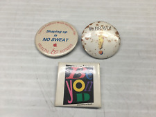 Vintage Apple Computer Used Pin Back Button Badge Assortment Lot of 3 picture