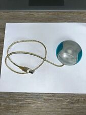 Apple Vintage Teal Hockey Puck USB Wired Mouse M4848 picture