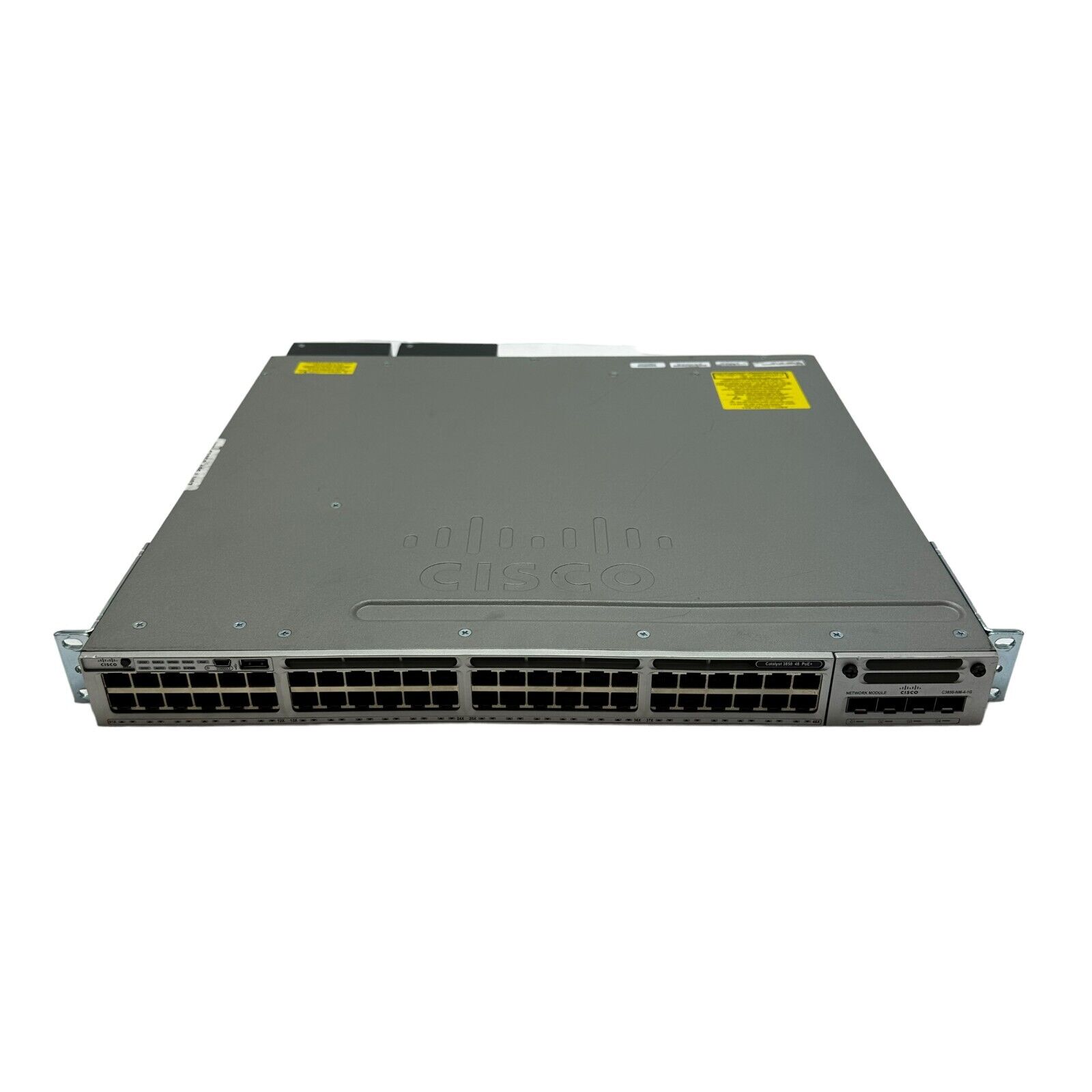 Cisco Catalyst 3850 48 PoE+ WS-C3850-48F-L Switch Dual 1100WAC PSU w/ 1G Module