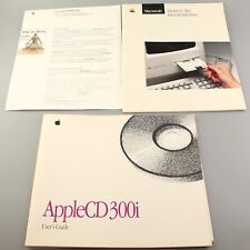 2 PC Vintage Apple Macintosh Manuals CD 300i MC Plus Disk Drive + MacWorld Ad picture