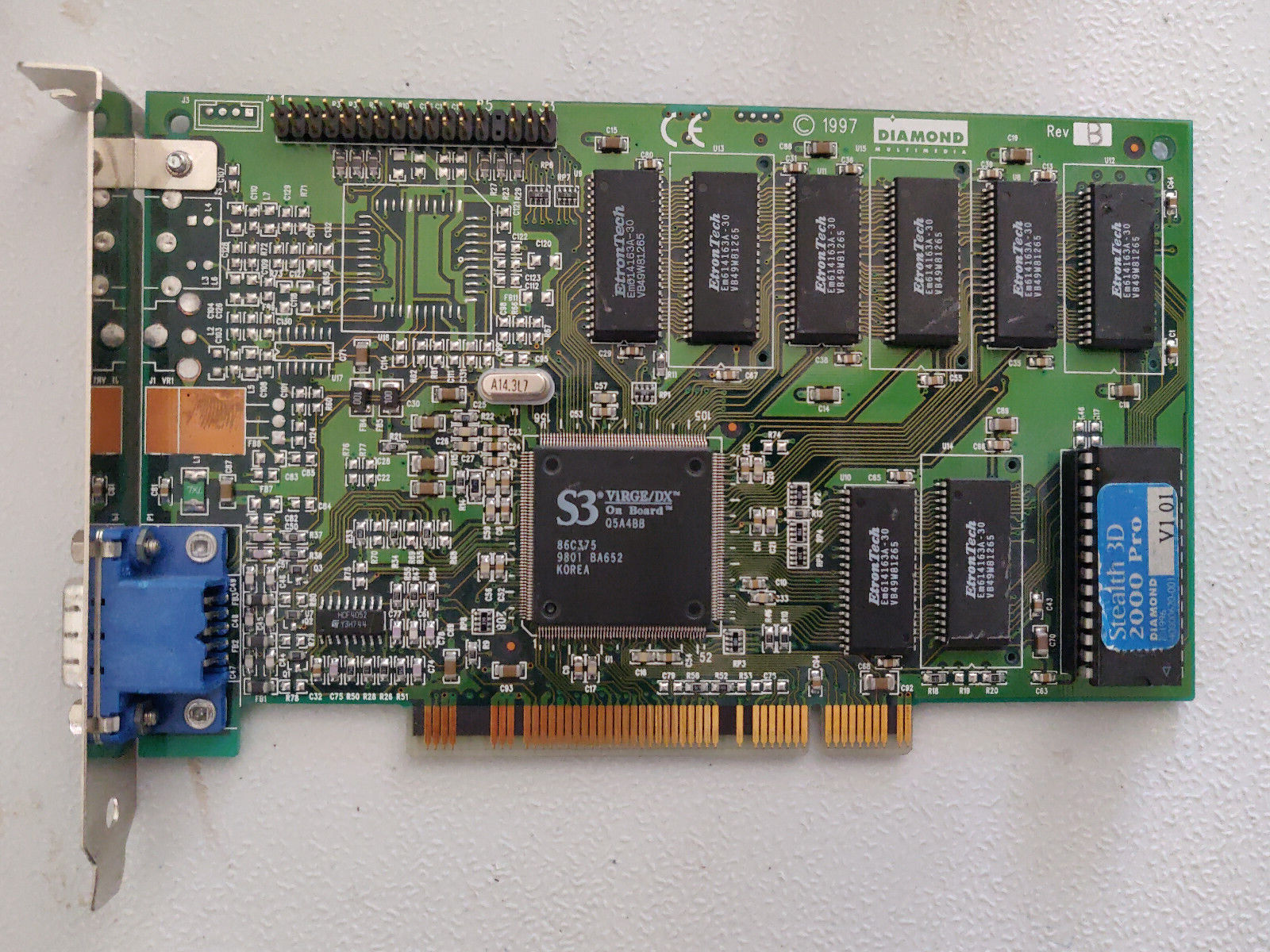 S3 ViRGE/DX vintage PCI VGA video card