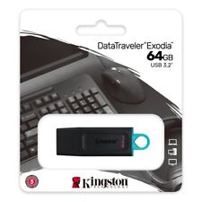 New Kingston 64GB DataTraveler Exodia USB Flash Drive 3.2 Gen 1 Protective Cap picture