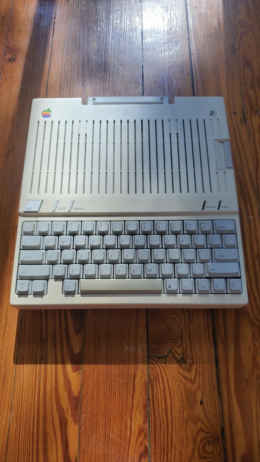 Vintage Apple IIC 2C Computer With Upgraded ROM Chip - No Amber Alps