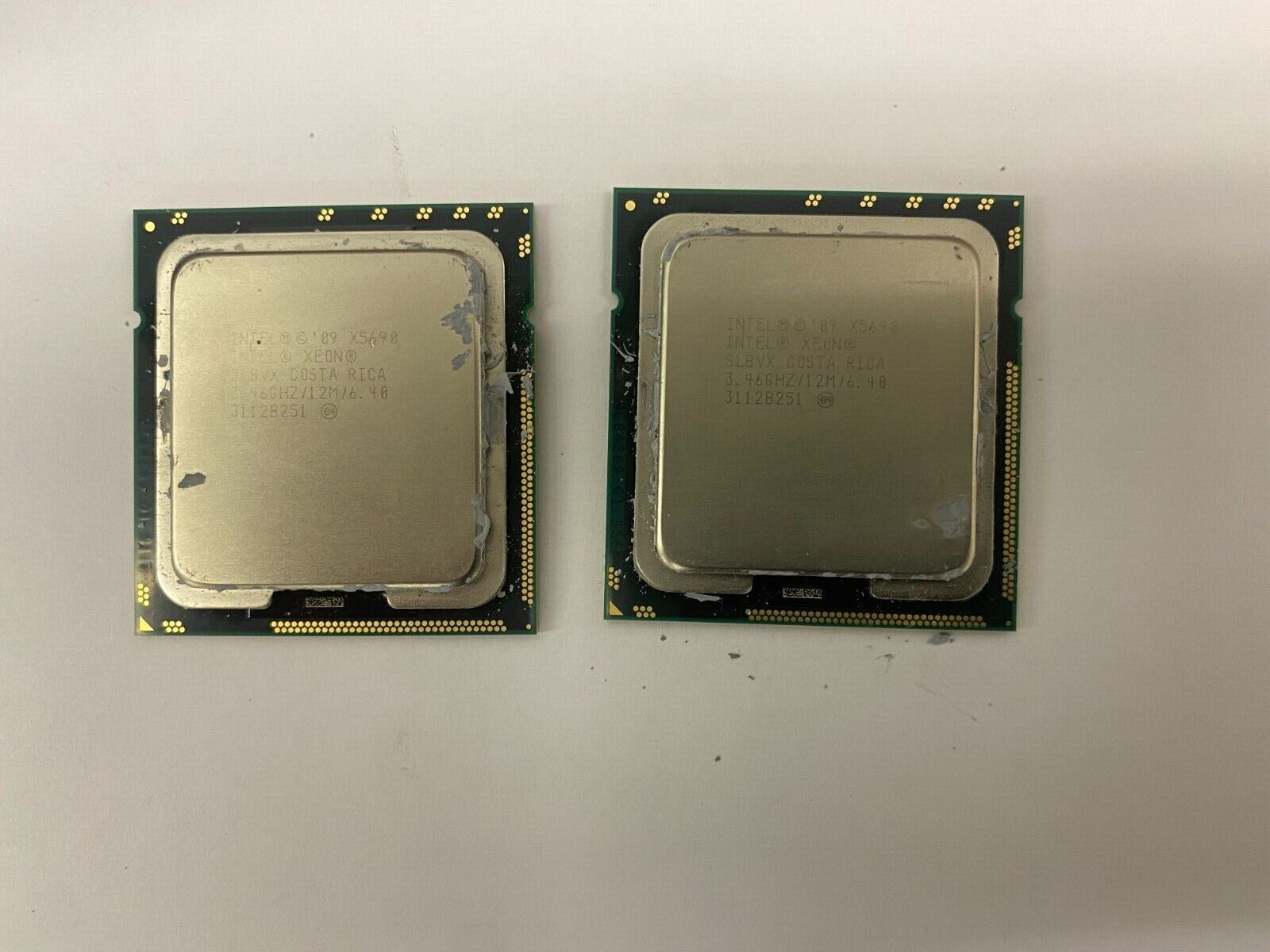 Matched Pair Intel Xeon X5690 3.46GHz 6.4GT/s 12MB 6 Core 1333GHz SLBVX CPU