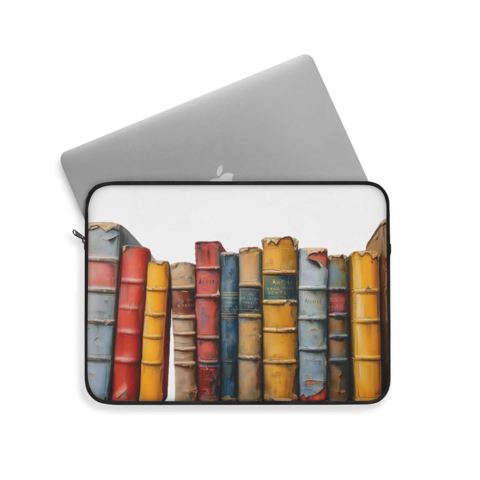 Vintage Books Laptop Sleeve in White