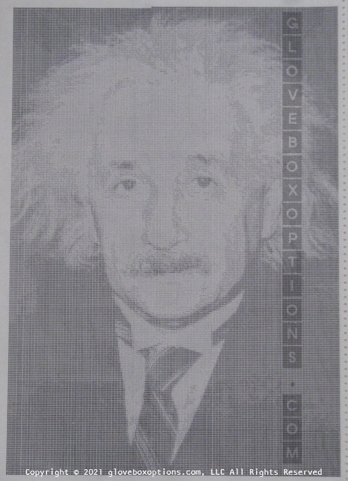 Albert Einstein - Mainframe Impact Printer ASCII Printer Art