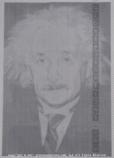 Albert Einstein - Mainframe Impact Printer ASCII Printer Art picture