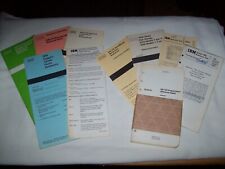 VINTAGE LOT OF 10 IBM COMPUTER REFERENCE BOOKLETS / CARDS MAINFRAME COMPUTING picture