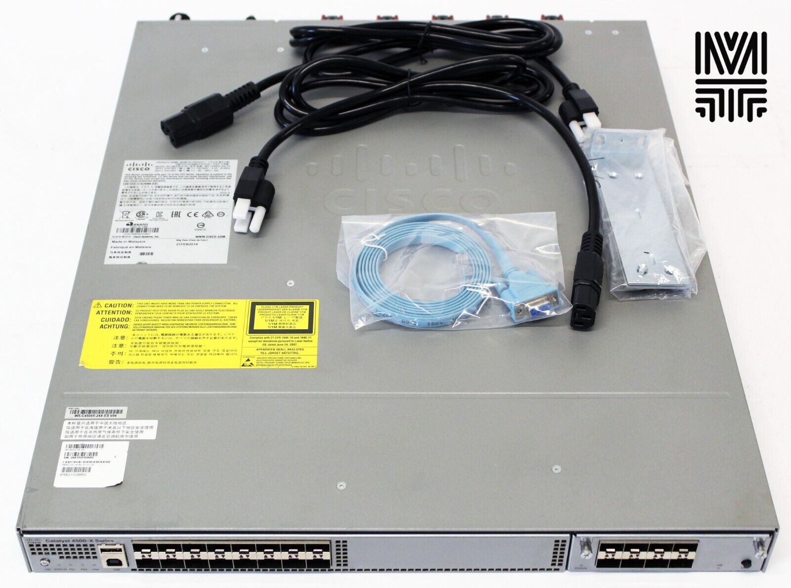 Cisco WS-C4500X-24X-ES 24x 10GB SFP+ Front-Back Airflow, DUAL AC, C4KX-NM-8SFP+