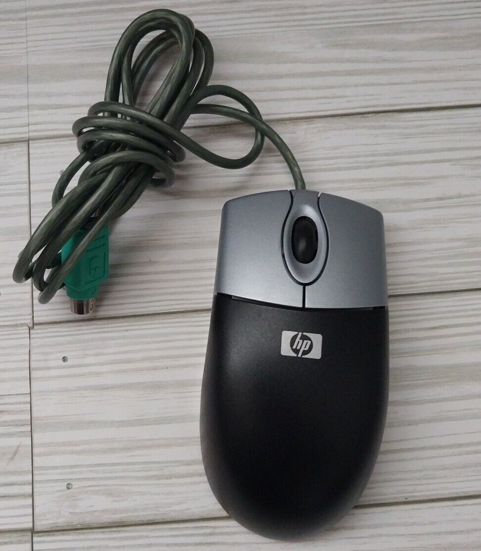 HP WIRED Optical 2 Button Wheel Mouse Vintage Optical Works 
