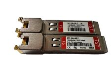 Lot of 2 FS SFP-GB-GE-T 10/100/1000 Base T SFP 100m Transceivers picture
