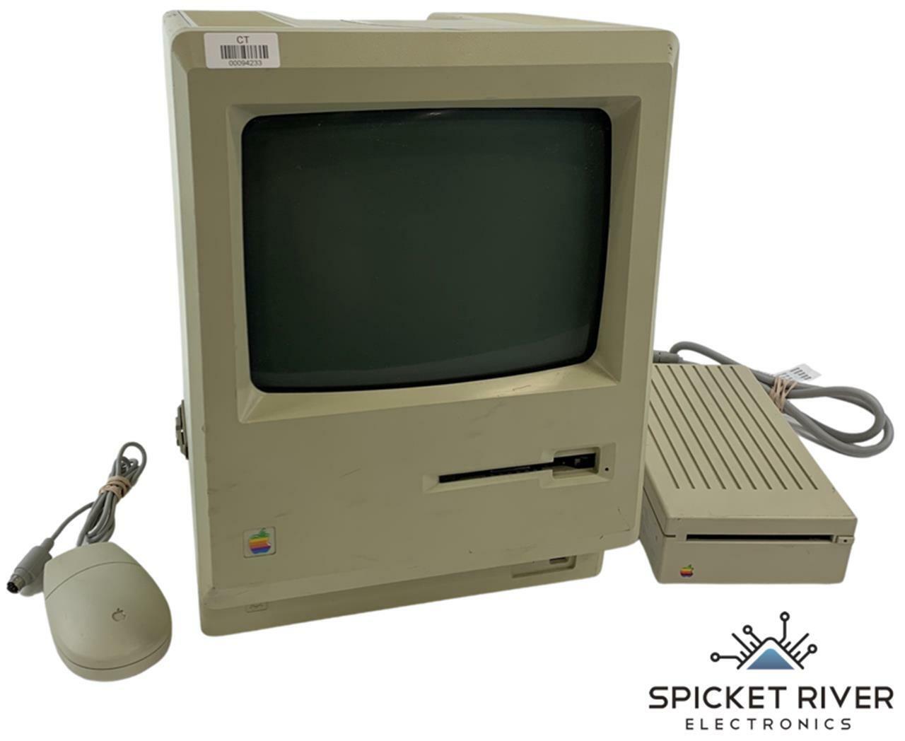Apple Macintosh Plus 1Mb M0001A 8MHz 128K RAM No HDD + M2706 Mouse A9M0106 Drive