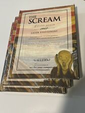 3 VTG The Scream Edvard Munch Laser Stationery 40 printed sheets 20 Envelopes picture