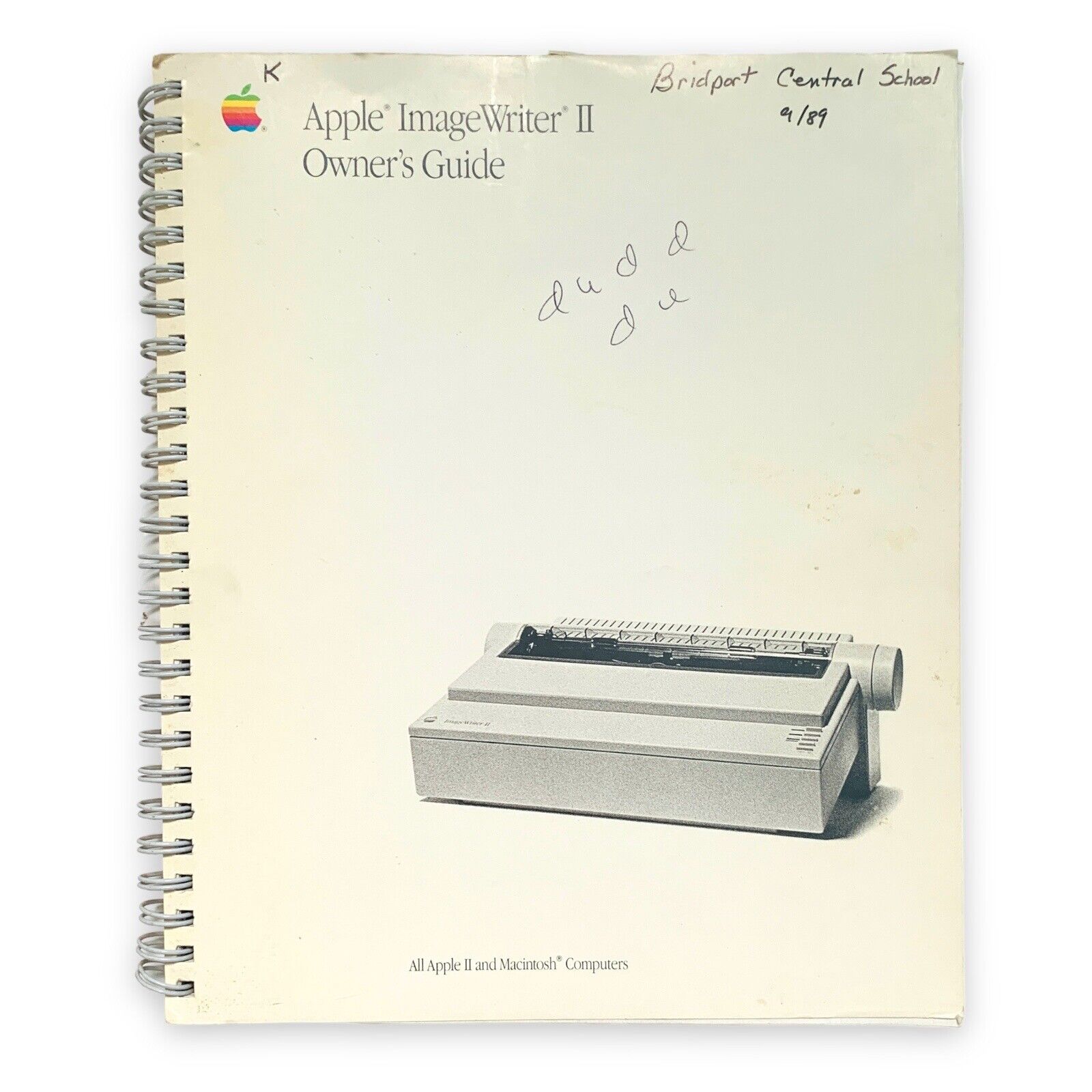 Apple ImageWriter II Owner’s Guide VTG 1988 