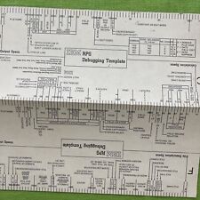 Vintage COMPUTING IBM  RPG Programming Coding Debugging Template Fold out 1980s picture
