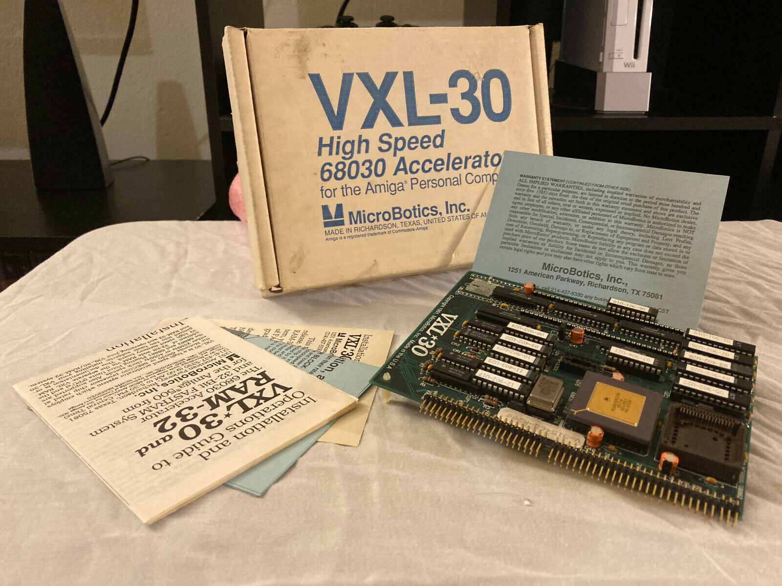 MicroBotics VXL-30 High Speed 68030 Accelerator for the Amiga Personal Computer