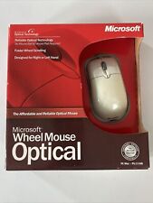 Vintage Microsoft Wheel Mouse Optical White USB and PS/2 Compatible NOS picture