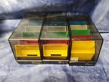 3 Vintage SRW Microdex / 50 Floppy Disc Storage Cases For 3.5” Floppy Discs picture