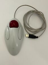 Vintage White Logitech T-BB14 Trackball Marble Mouse USB Wired **FREE SHIPPING** picture