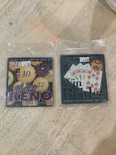 2 Vintage Computer Floppy Disks GAMES New Video Keno And Win Bridge  picture