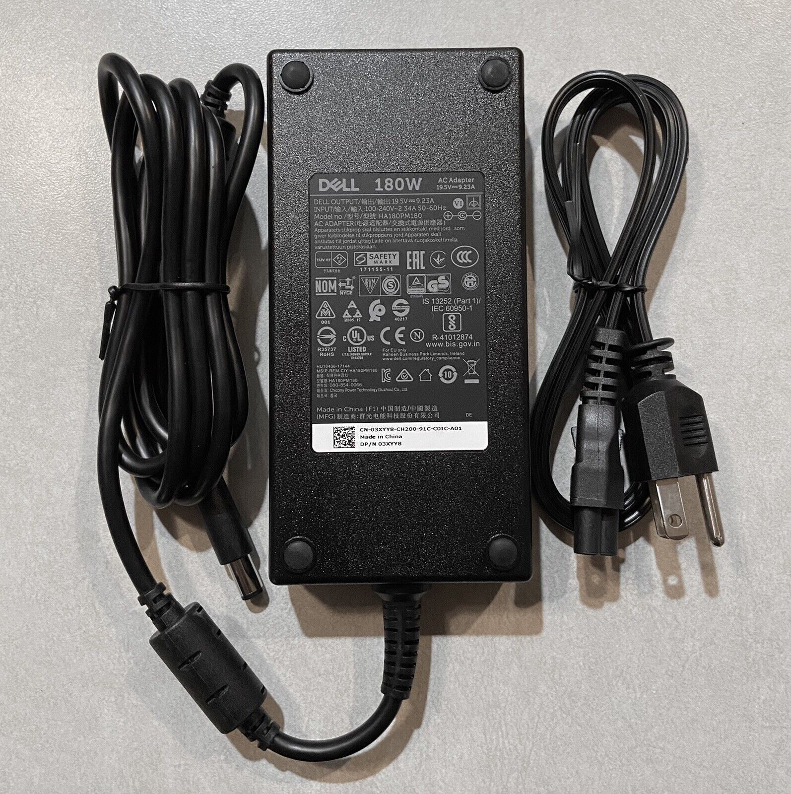 OEM Dell Standard 180W Power Adapter AC Laptop Power Supply Charger
