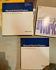 Vintage Microsoft Word Works Windows Guide Manuals 90s picture