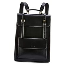 Laptop Backpack for Women PU Leather Backpack Vintage for 15.6 inch Black picture