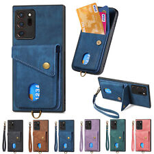 Vintage Leather Card Slot Cover Case For Oppo A17K Reno 9 Pro A57 A74 A78 Realme picture