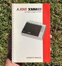 Atari XMM801 Dot Matrix Graphics Printer Owner's Manual 1985 Sunnyvale, CA picture