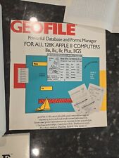 GEOS GeoFile for Apple II 128k Cpu Forms Manager Disks Manuals Templates Box picture