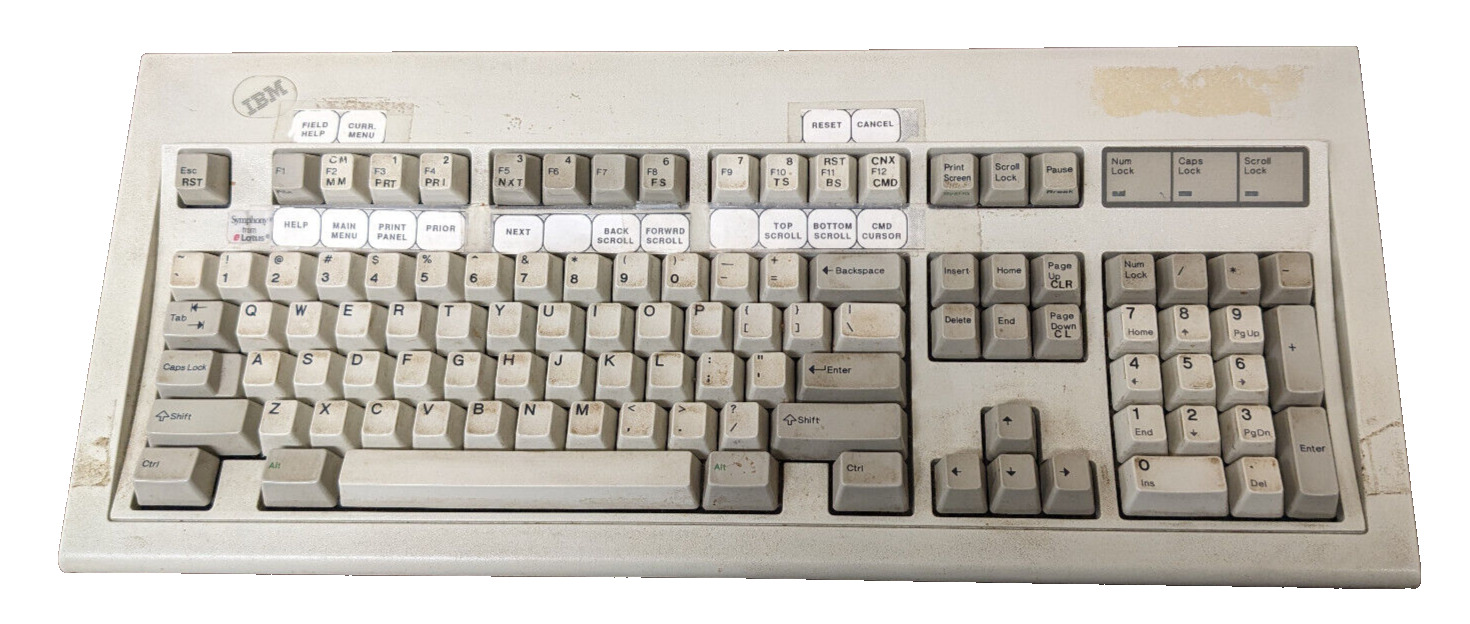 Vintage IBM 1391401 Model M Keyboard 1987 Buckling Spring NO CABLE