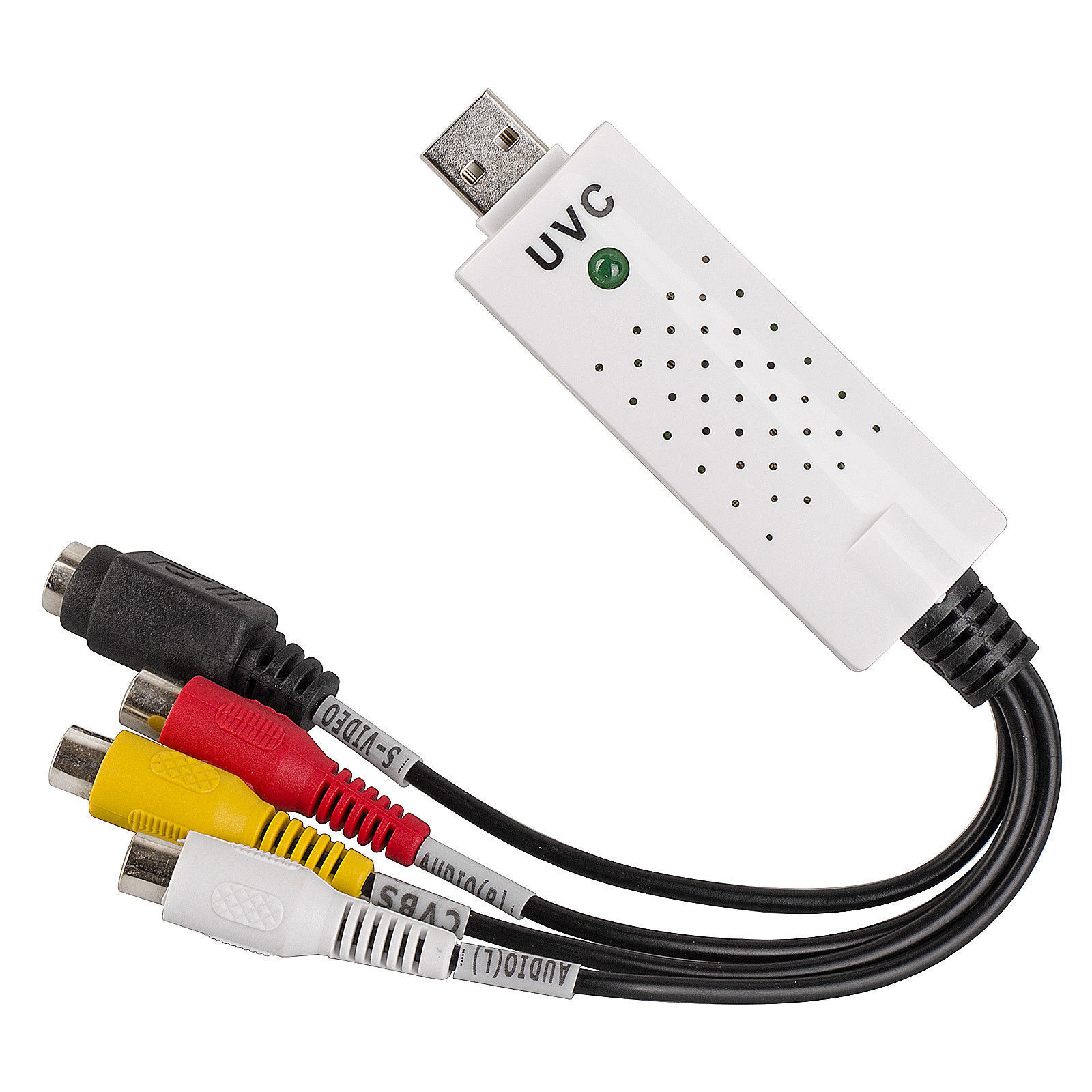 USB Video Audio Capture Card Adapter RCA Analog S-Video AV Input to Computer PC
