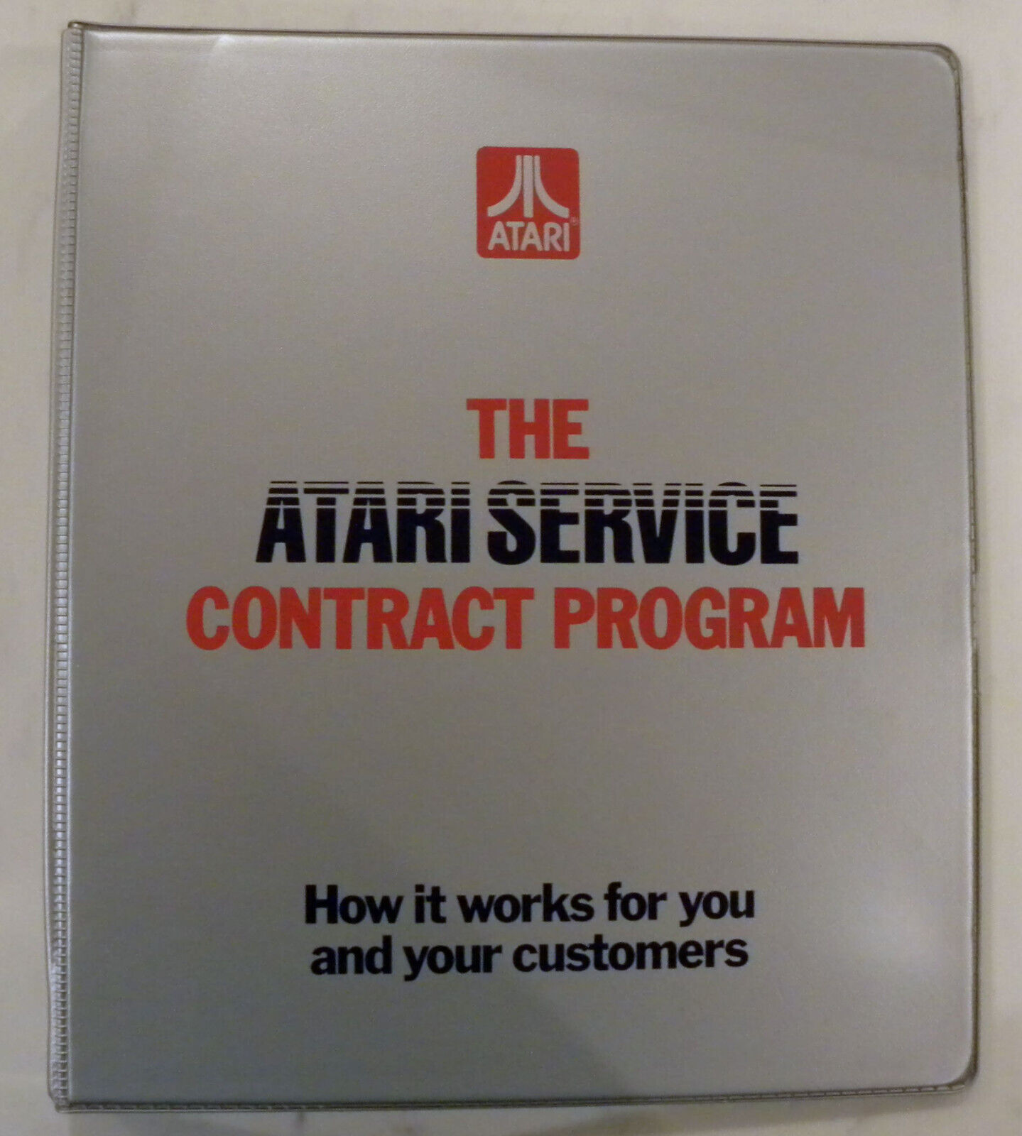 ATARI SERVICE CONTRACT PROGRAM BINDER 400/800/1200XL/130XE/1450 