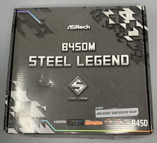 ASRock Steel LegendÂ B450M AM4 AMD RYZEN 5000 Desktop Ready Motherboard.  picture
