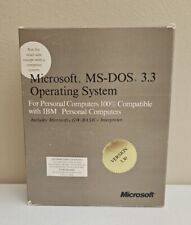 Vintage 1987 Microsoft MS-DOS 3.3 Operating System 2x 5.25” Floppy & Guide picture