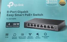 TP-Link TL-SG108PE 8-port Gigabit Easy Smart PoE+ Swith w/ 4-port PoE - Sealed picture