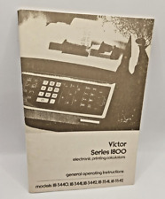 Victor 1800 Electronic Printing Calculator Manual Instruction Book VINTAGE picture