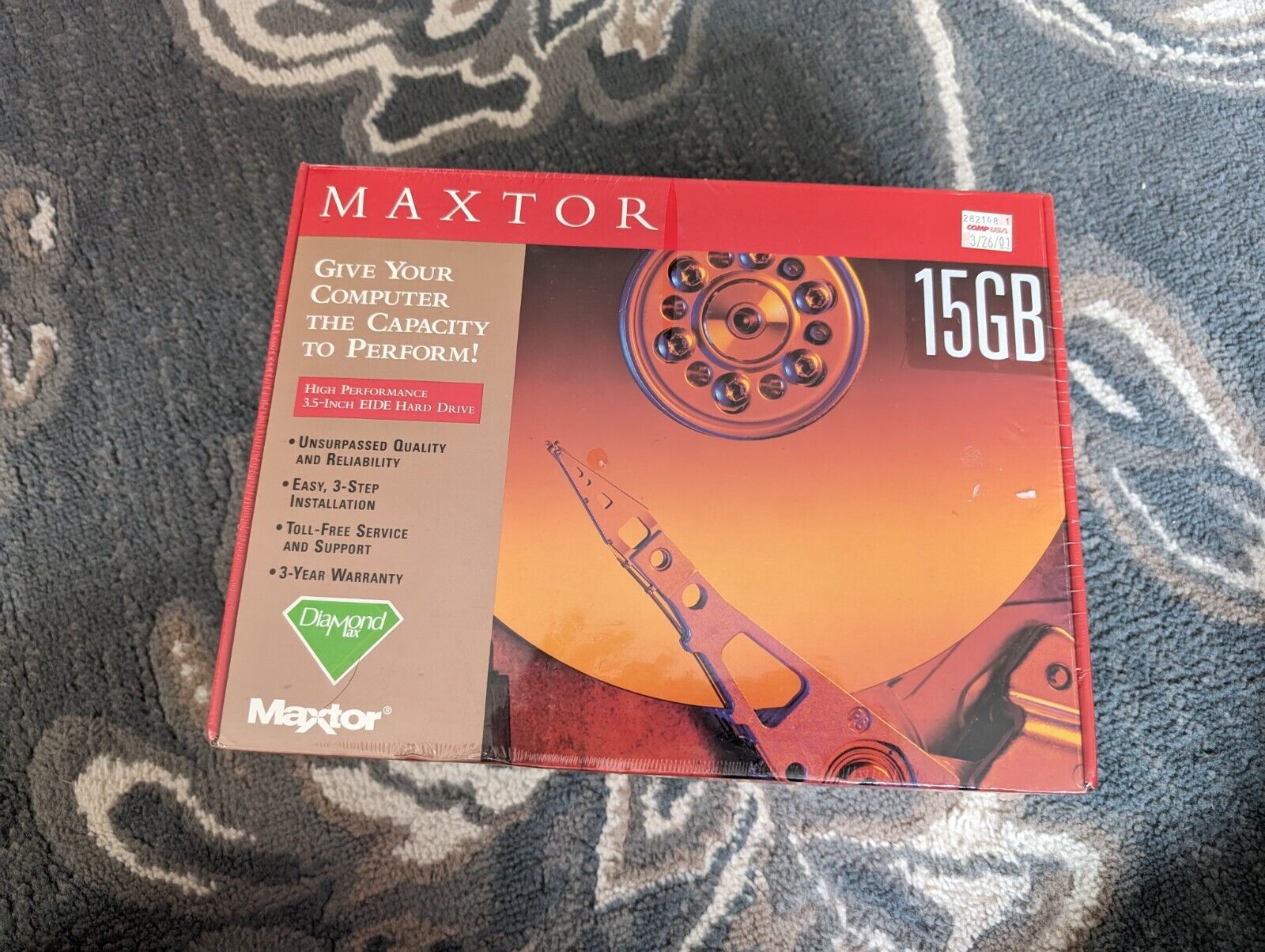 Vintage Maxtor 15GB 7200 RPM 3.5 inch Hard Drive SEALED NIB