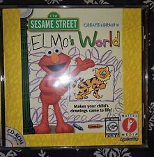 Vintage Sesame Street Create and Draw in Elmo's World Windows Game Sealed picture